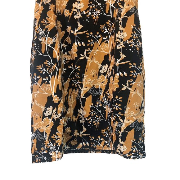 Papaya Black and Gold Floral Summer Dress Size Small - Picture 9 of 9